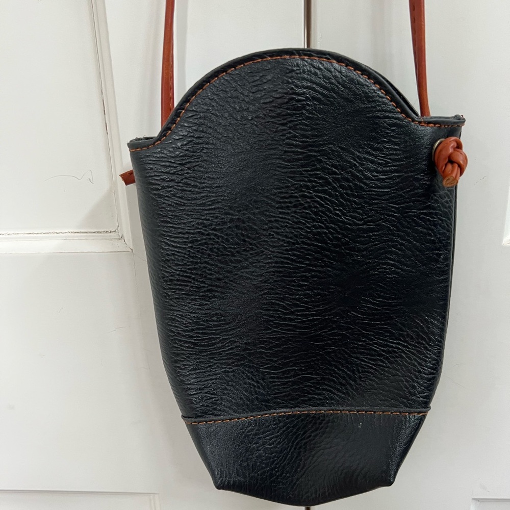 HEROING designer small black and brown faux leather purse- never used - Picture 5 of 5